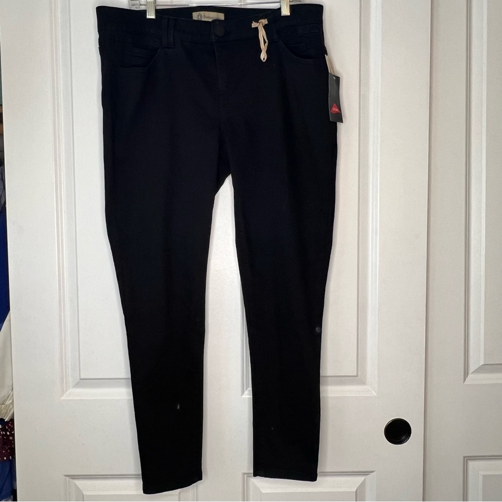 Democracy Abroad Technology Ankle Skinny Jeans black plus size 16 W New